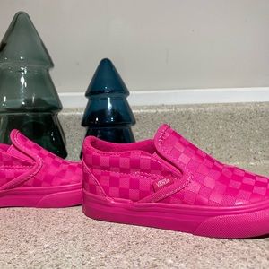 Toddler size seven neon pink vans